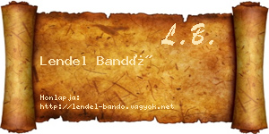 Lendel Bandó névjegykártya